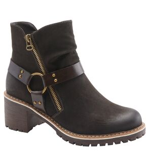 Patrizia Firewood Booties Dark Brown with Gold Accents